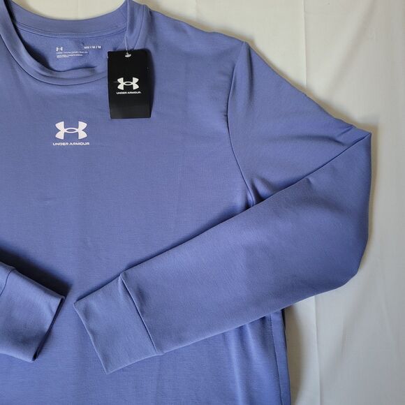 Under Armour Rival Terry Crew Sweatshirt Women’s M Purple Loose Fit NWT - Picture 10 of 10